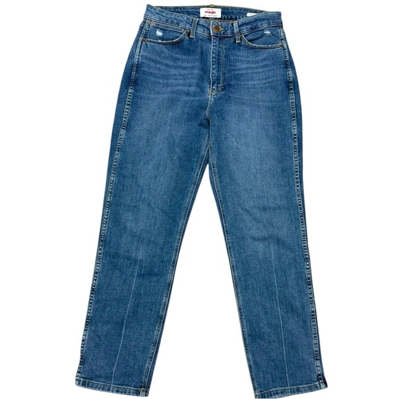 Wrangler High Rise Vintage Taper Jeans Medium Wash Size 10 Western Style - Picture 1 of 12